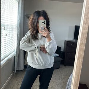 Doe & Rae tie cuff sweatshirt